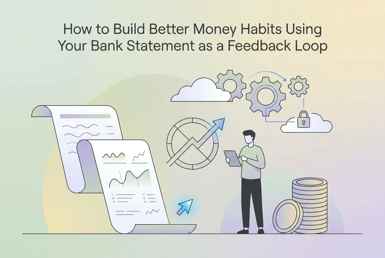 Professional header image for step-by-step guide: How to Build Better Money Habits Using Your Bank Statemen...