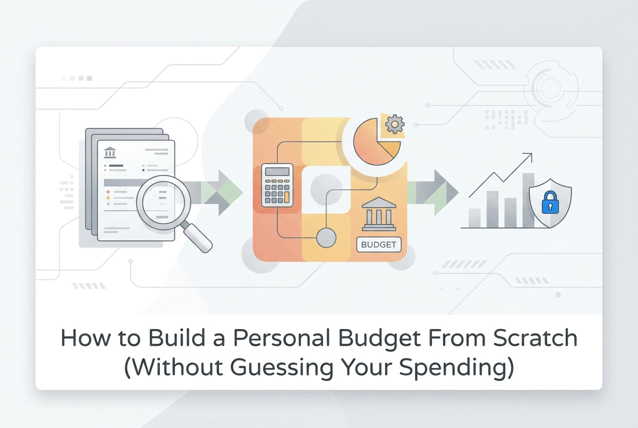 Professional header image for step-by-step guide: How to Build a Personal Budget From Scratch (Without Gues...