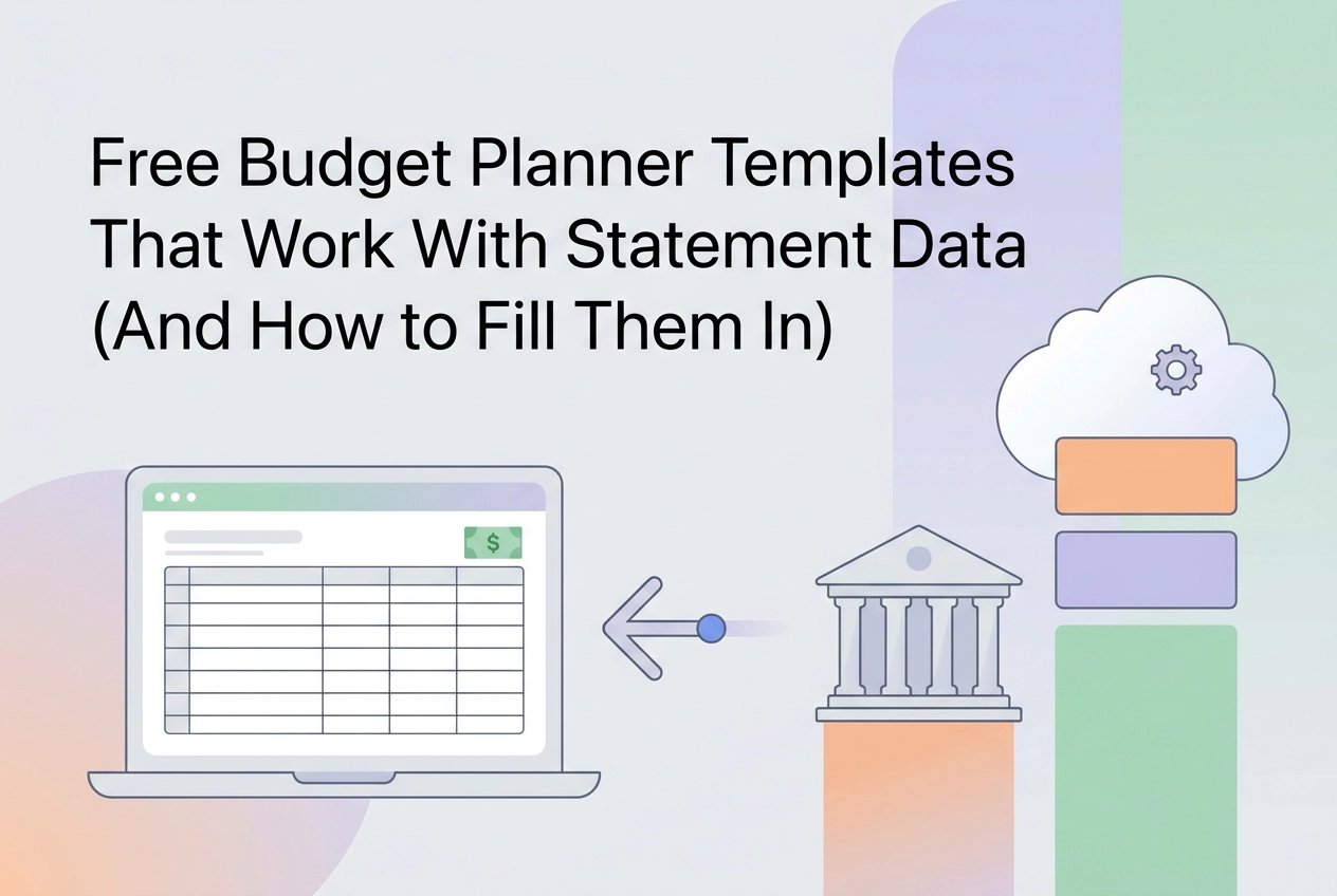 Professional header image for list-based article: Free Budget Planner Templates That Work With Statement Da...