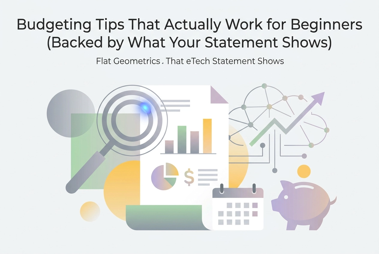 Professional header image for list-based article: Budgeting Tips That Actually Work for Beginners (Backed b...